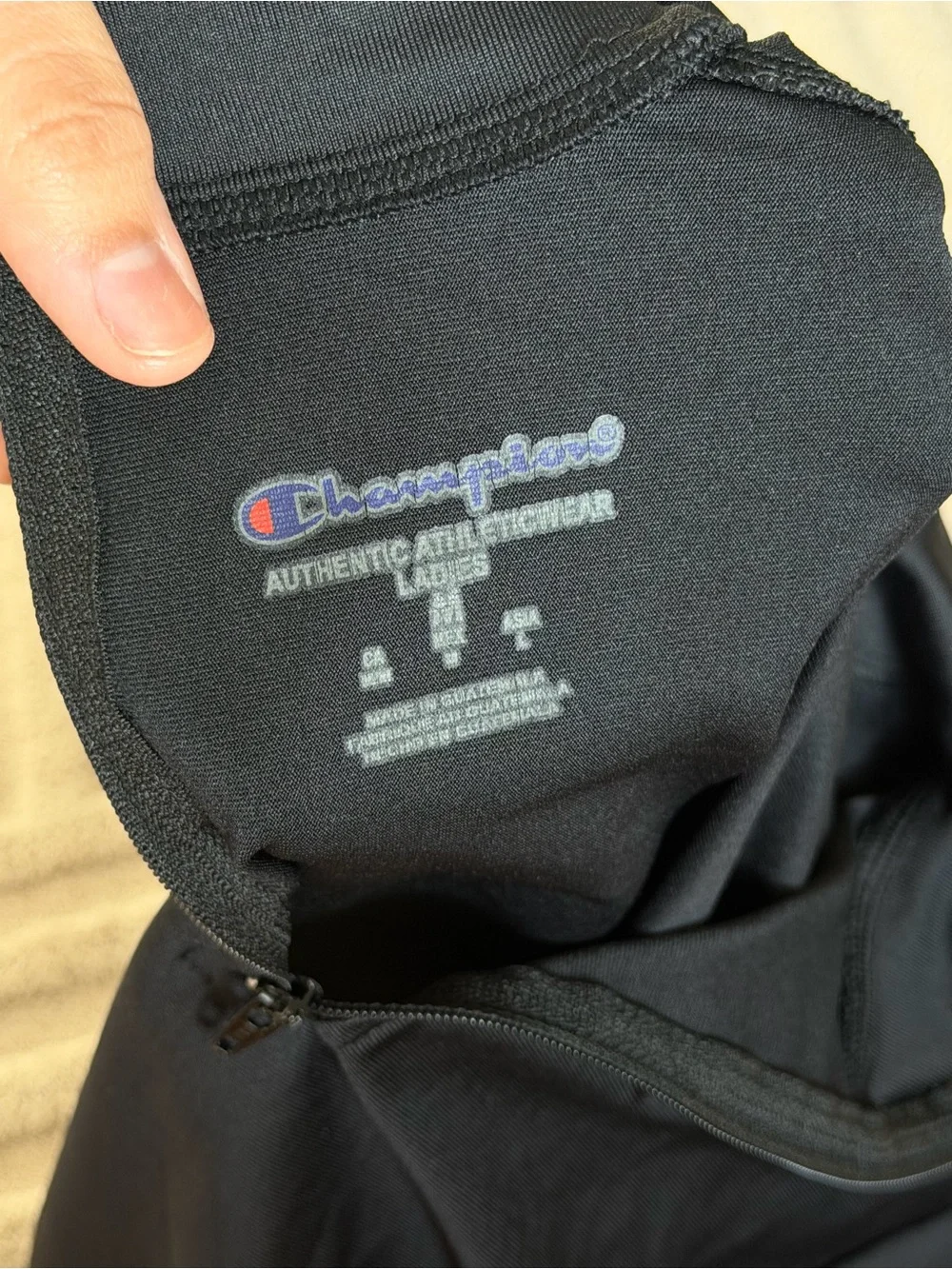 Champion ladies  Black Quarter-Zip Sweater